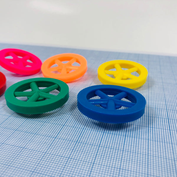 Co2 Dragster Wheels - Hobby Wheels for Miniature Cars and Educational Project Kits using 1/8" Axles