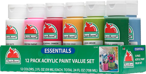 Apple Barrel Essentials 12 Color Paint Set
