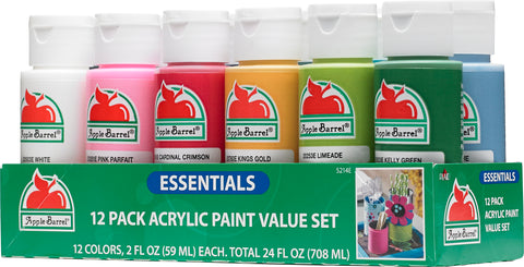 Apple Barrel Essentials 12 Color Paint Set