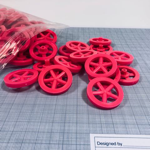 Co2 Dragster Wheels - Hobby Wheels for Miniature Cars and Educational Project Kits using 1/8" Axles